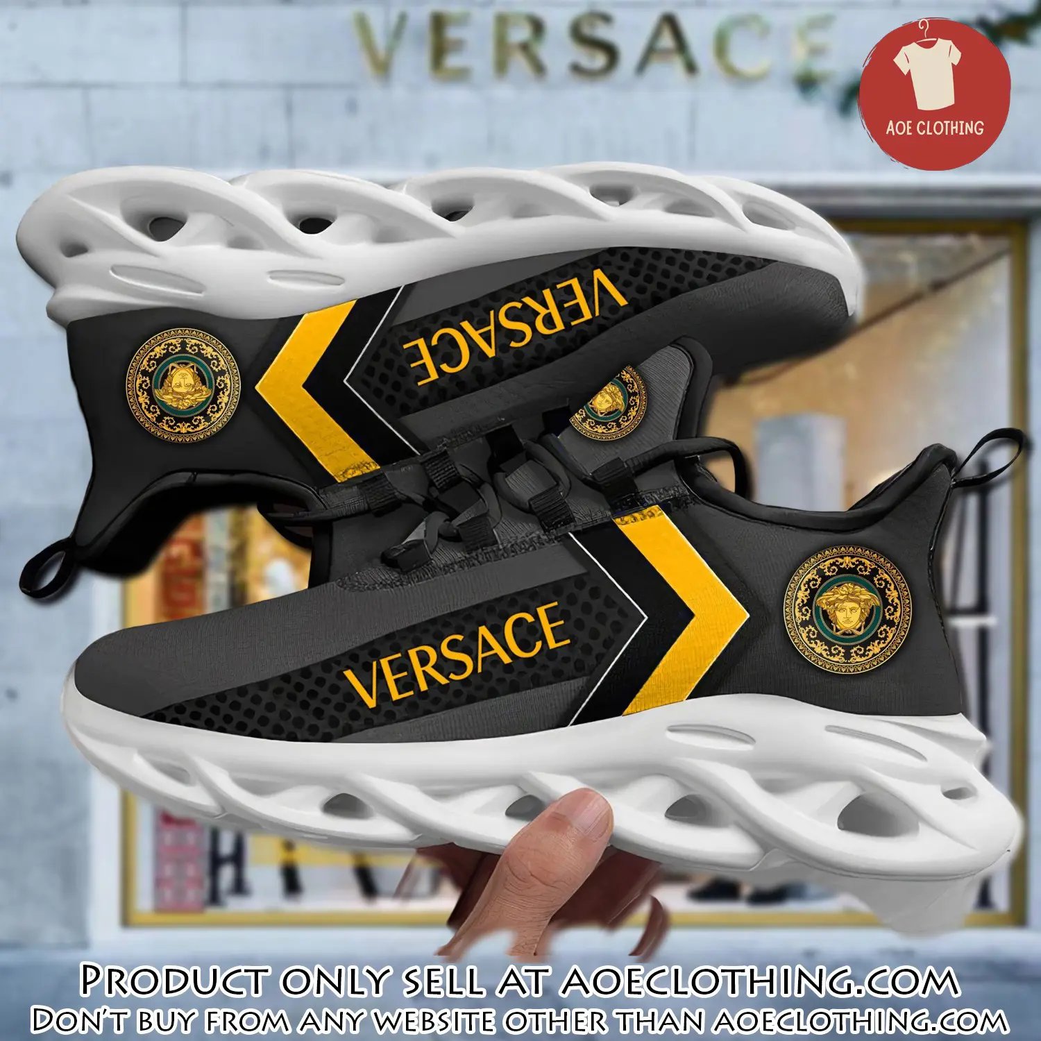 Versace medusa dark max soul shoes luxury brand gifts for men women aoe1506384